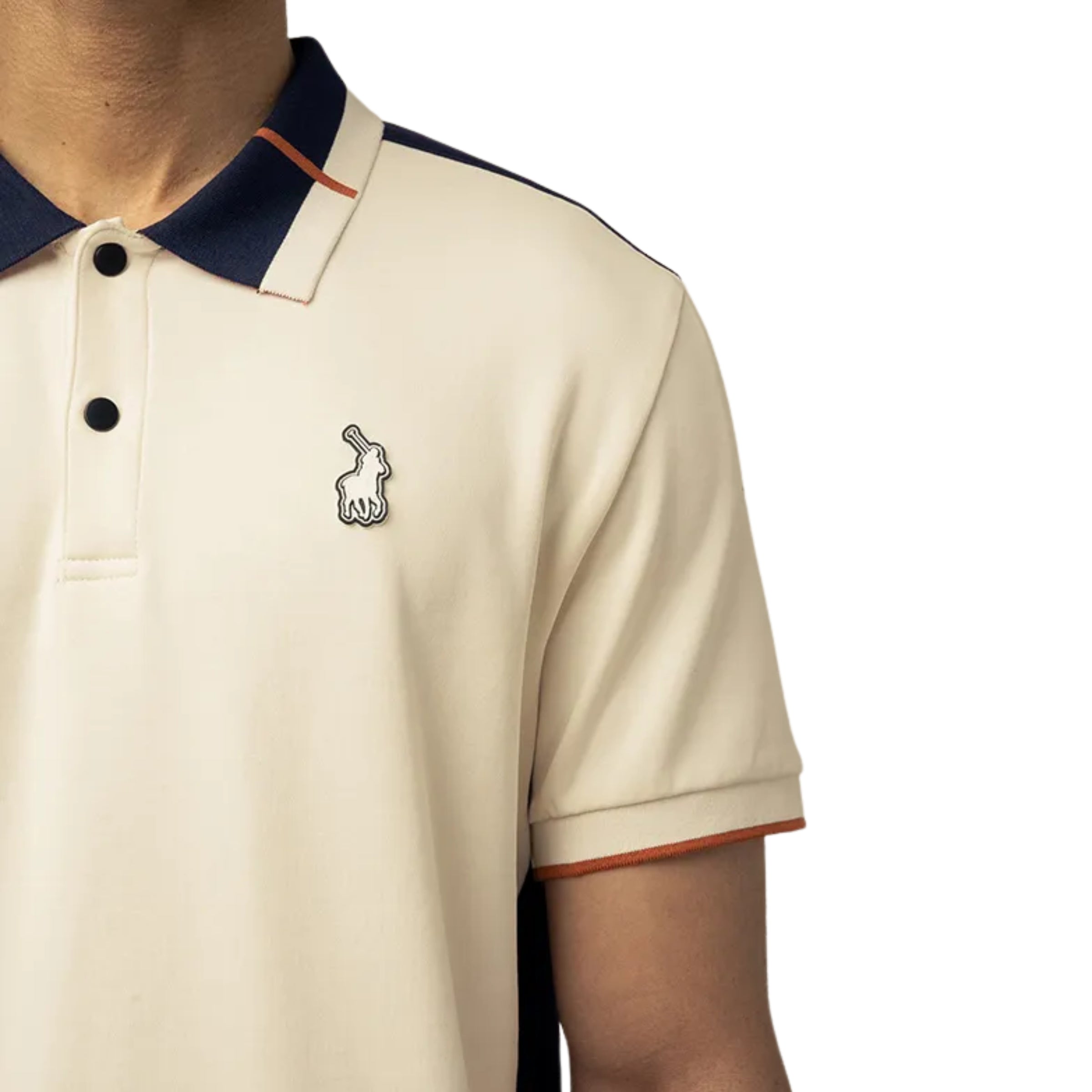 Polo Golfer Colour Block White